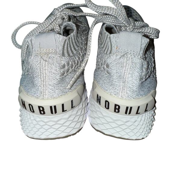 NOBULL Allday Knit Diamond Knit Runner Foam Light cool grey sneaker Size 7.5 - Picture 7 of 11